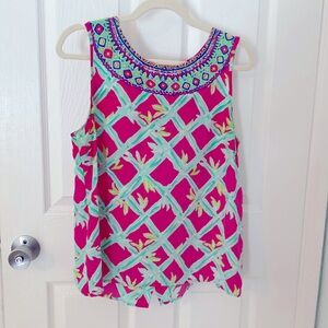 Lilly Pulitzer silk tank. Size L